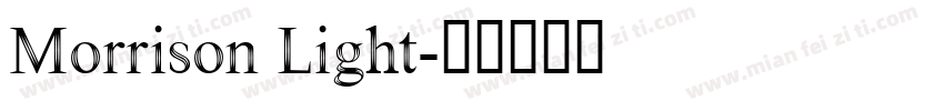 Morrison Light字体转换